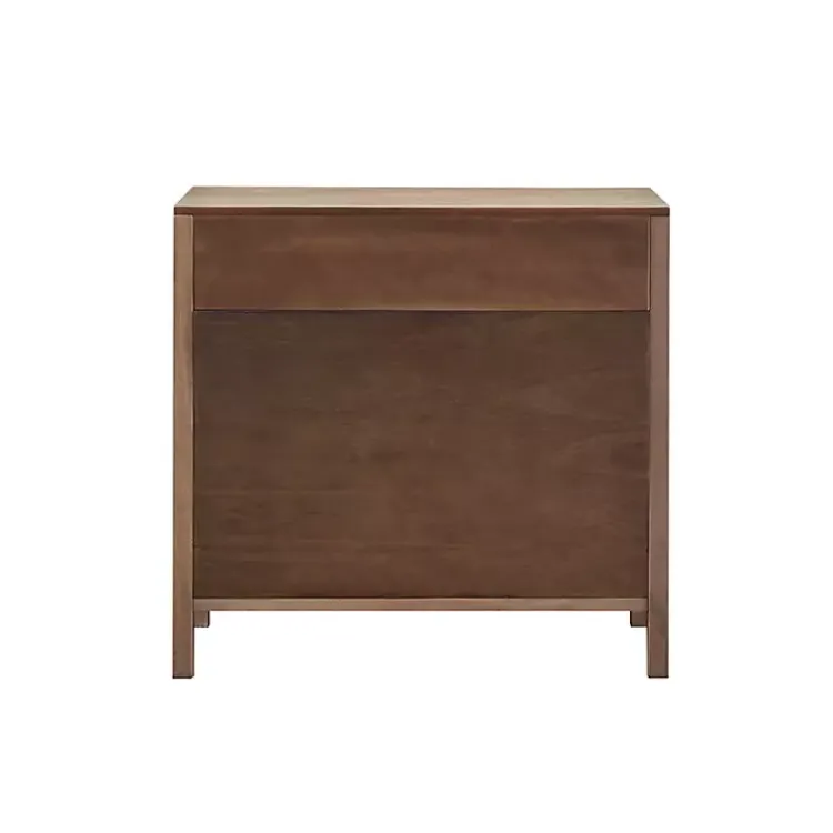 Kirklands Home Natural Wood 2-Door Cane Webbing Chest Tan Hot
