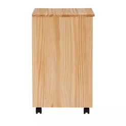 Kirklands Home Natural Wood 6-Drawer Cary Storage Cart Tan Best