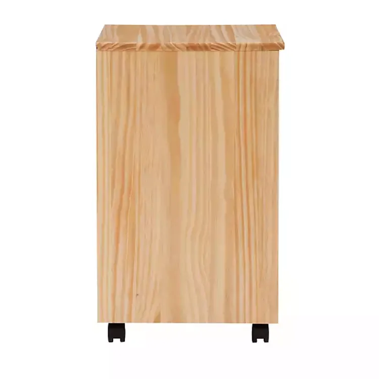 Kirklands Home Natural Wood 6-Drawer Cary Storage Cart Tan Best
