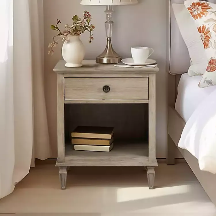 Kirklands Home Natural Wood 1-Drawer Nightstand Best