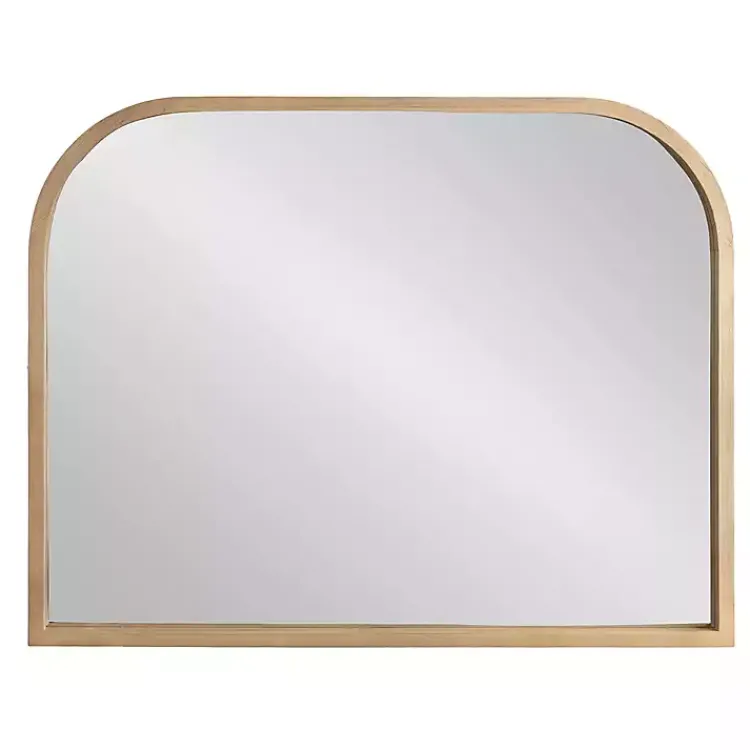 Kirklands Home Natural Wood Frame Arch Wall Mirror Tan