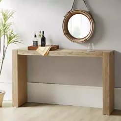 Kirklands Home Natural Wood Frame Console Table