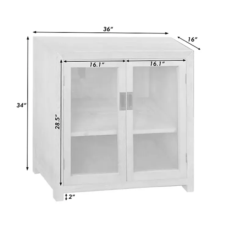 Kirklands Home Natural Wood Glass Door Modular Cabinet Tan Discount