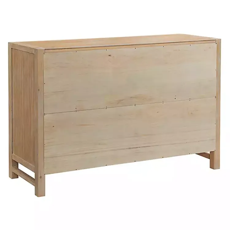 Kirklands Home Natural Wood Grain 6-Drawer Dresser Tan New