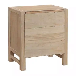 Kirklands Home Natural Wood Grain Open Storage Nightsd Tan Hot