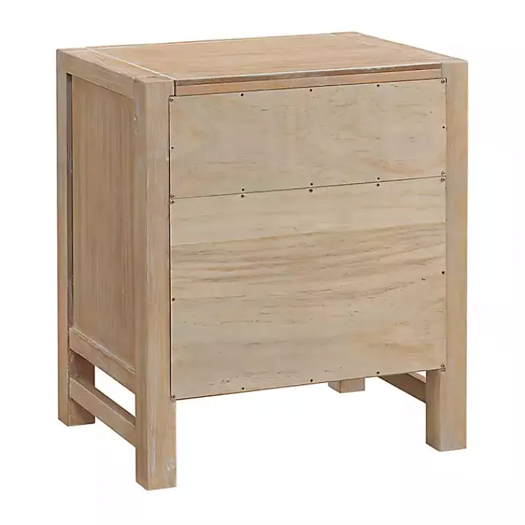 Kirklands Home Natural Wood Grain Open Storage Nightsd Tan Hot