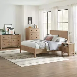 Kirklands Home Natural Wood Grain Open Storage Nightsd Tan Hot