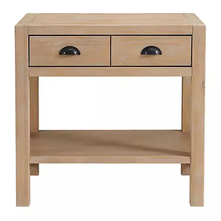 Kirklands Home Natural Wood Grain Open Shelf Nightsd Tan Online