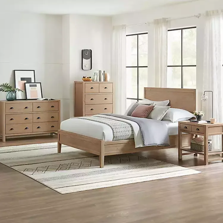 Kirklands Home Natural Wood Grain Open Shelf Nightsd Tan Online