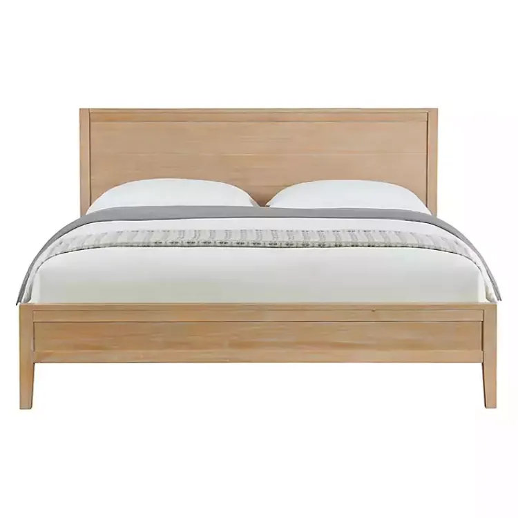 Kirklands Home Natural Wood Grain Panel King Bed Tan Online