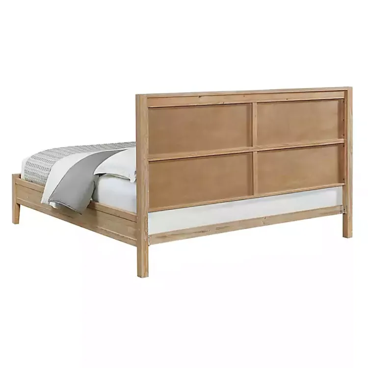 Kirklands Home Natural Wood Grain Panel King Bed Tan Online