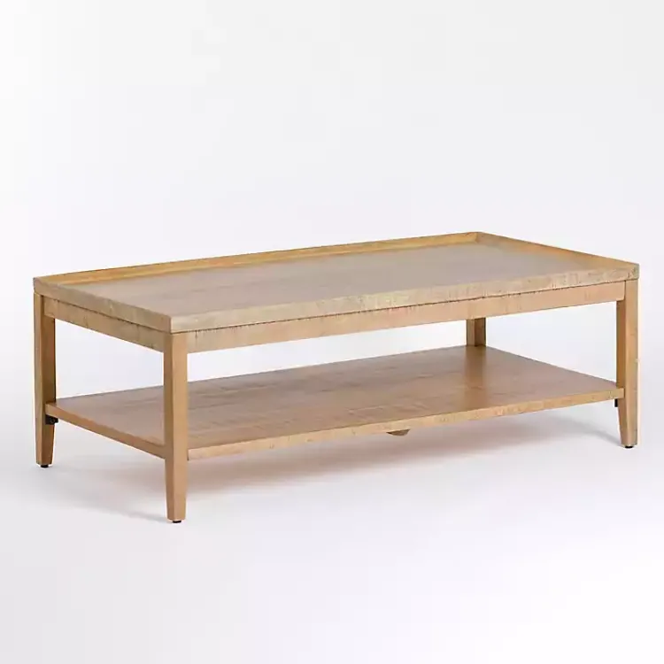 Kirklands Home Natural Wood Hughes Coffee Table Tan Online