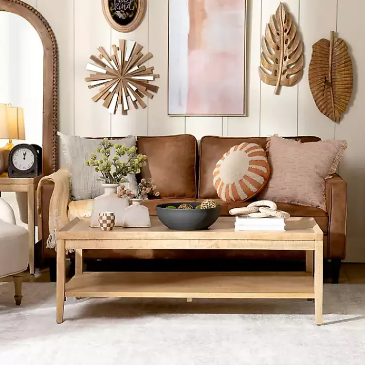 Kirklands Home Natural Wood Hughes Coffee Table Tan Online
