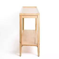 Kirklands Home Natural Wood Hughes Console Table Tan Discount