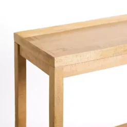 Kirklands Home Natural Wood Hughes Console Table Tan Discount