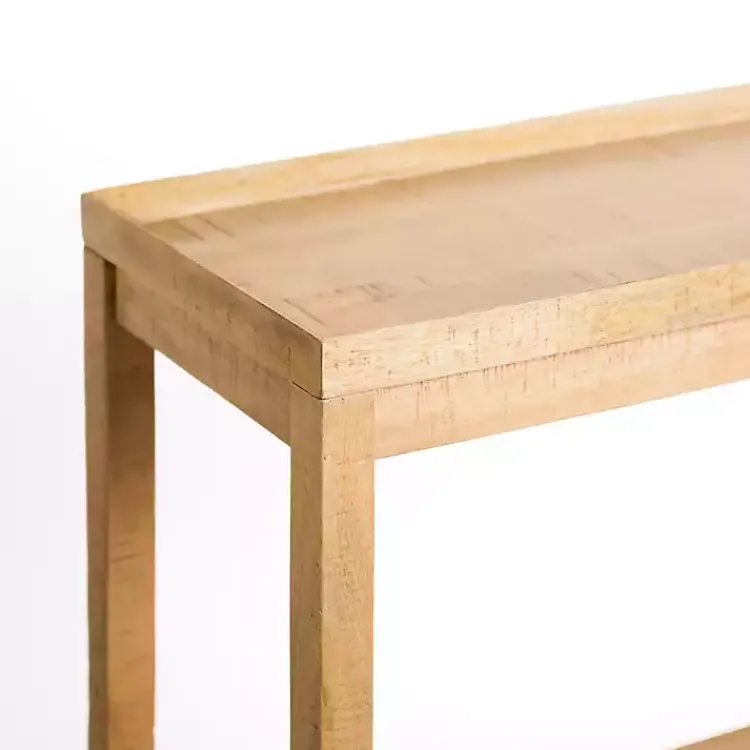 Kirklands Home Natural Wood Hughes Console Table Tan Discount