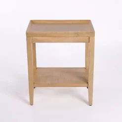 Kirklands Home Natural Wood Hughes Side Table Tan Online
