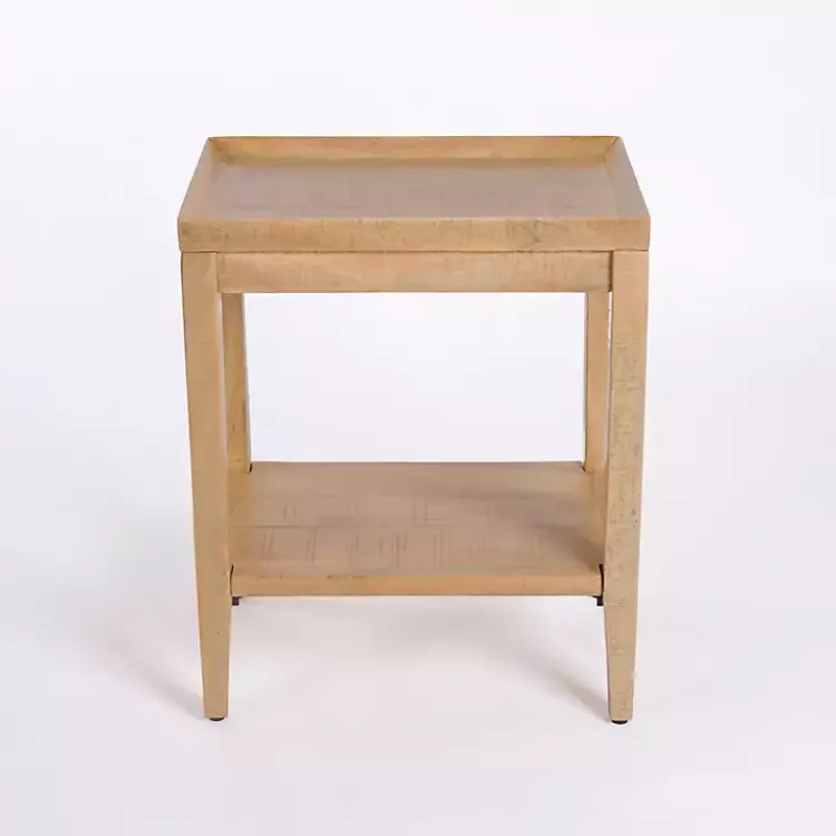 Kirklands Home Natural Wood Hughes Side Table Tan Online