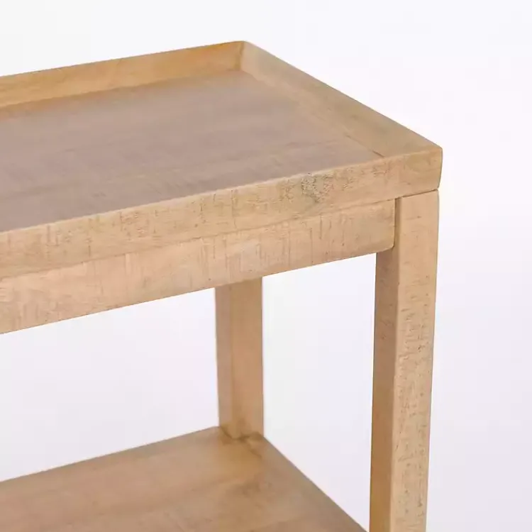 Kirklands Home Natural Wood Hughes Side Table Tan Online