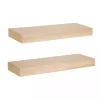 Kirklands Home Natural Wood 2-pc. Floating Shelves, 24 in. Clearance