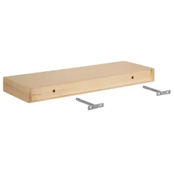 Kirklands Home Natural Wood 2-pc. Floating Shelves, 24 in. Clearance