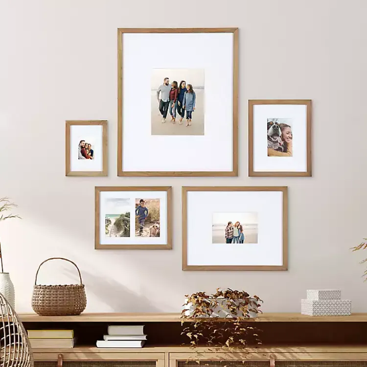 Kirklands Home Natural Wood 5-pc. Gallery Wall Picture Frame Set Best