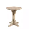 Kirklands Home Natural Wood Pedestal Martha Stewart Accent Table New