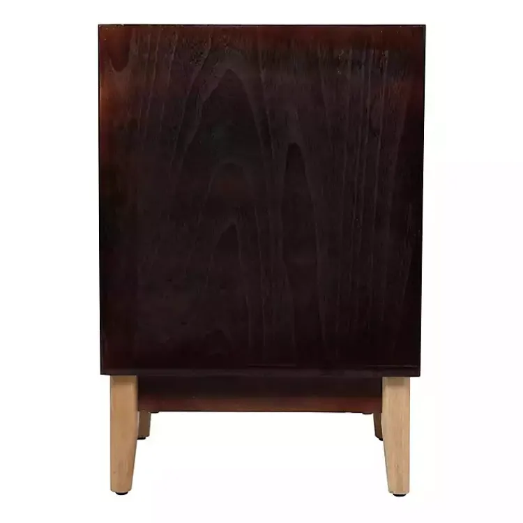 Kirklands Home Natural Wood Rattan Nightstand Brown Online