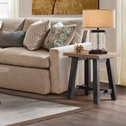 Kirklands Home Natural Wood Sawhorse Accent Table Discount