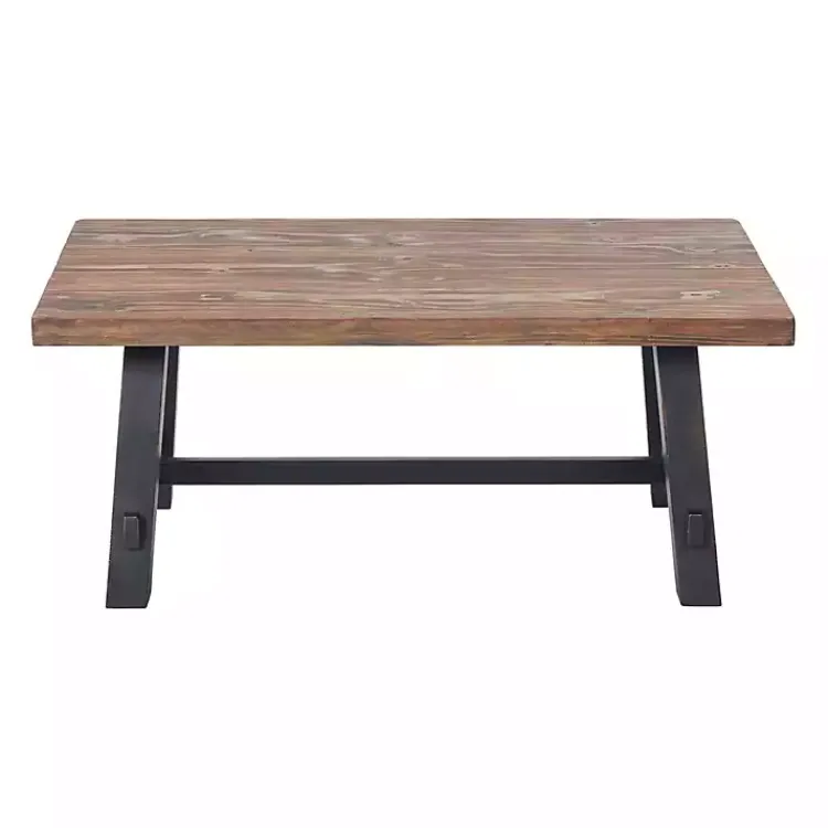 Kirklands Home Natural Wood Sawhorse Coffee Table, 42x24 in. Tan Online