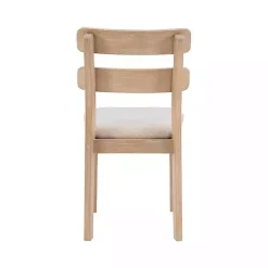 Kirklands Home Natural Wood Slatted Back Dining Chairs, Set of 2 Gray