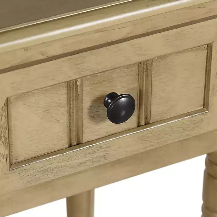 Kirklands Home Natural Wood Square Hampton Accent Table Tan Outlet