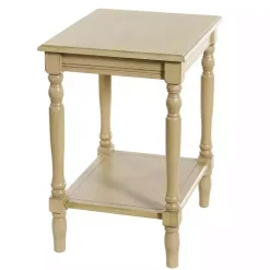 Kirklands Home Natural Wood Sybil Accent Table Tan Discount