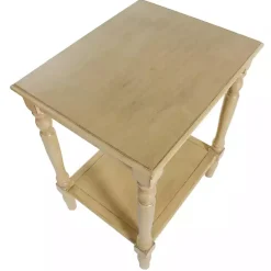 Kirklands Home Natural Wood Sybil Accent Table Tan Discount
