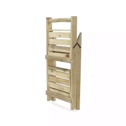 Kirklands Home Natural Wood 2-Tier Folding Plant Stand, 30 in. Brown Discount