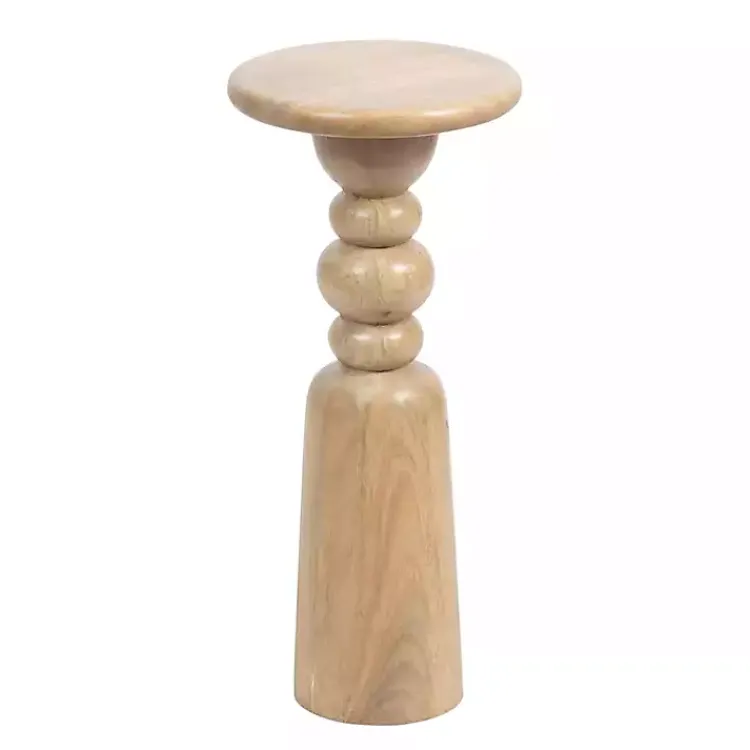 Kirklands Home Natural Wood Tirollo Accent Table Tan Hot