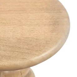 Kirklands Home Natural Wood Tirollo Accent Table Tan Hot
