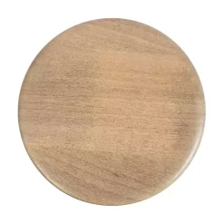 Kirklands Home Natural Wood Tirollo Accent Table Tan Hot