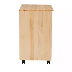 Kirklands Home Natural Wood Wide 6-Drawer Cary Storage Cart Tan Sale