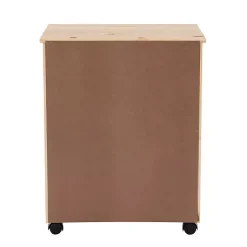 Kirklands Home Natural Wood Wide 6-Drawer Cary Storage Cart Tan Sale
