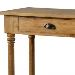 Kirklands Home Natural Wooden 2-Drawer Console Table New