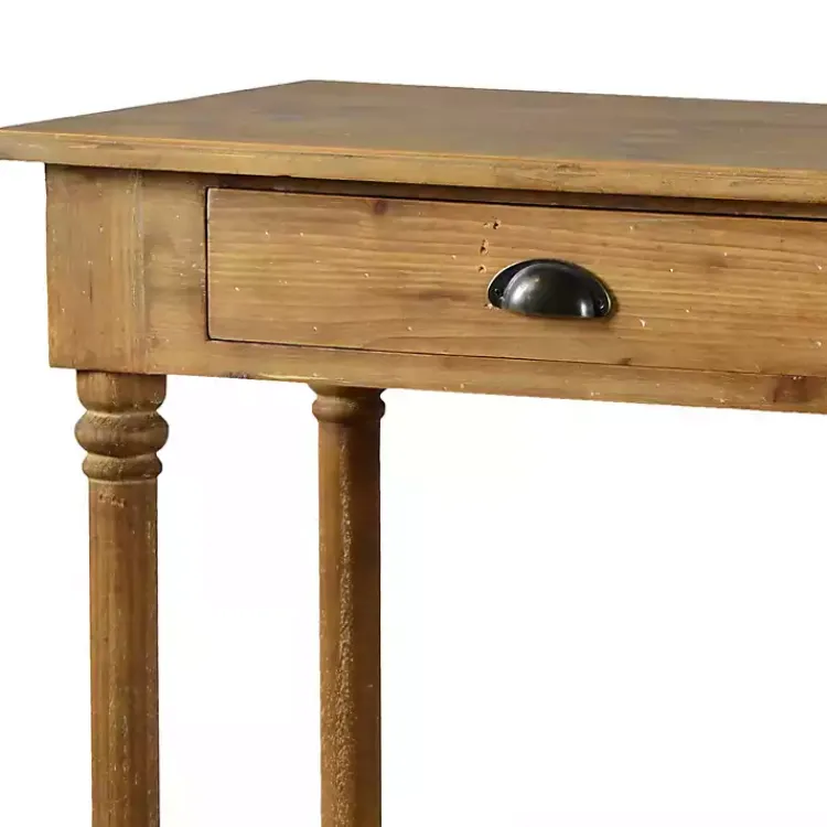 Kirklands Home Natural Wooden 2-Drawer Console Table New