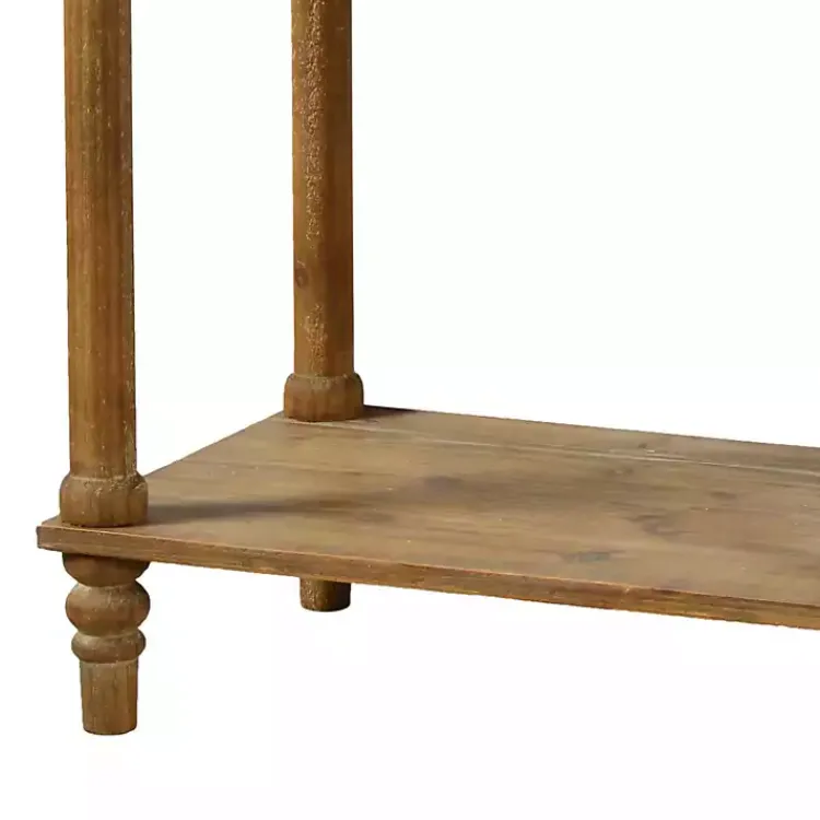 Kirklands Home Natural Wooden 2-Drawer Console Table New