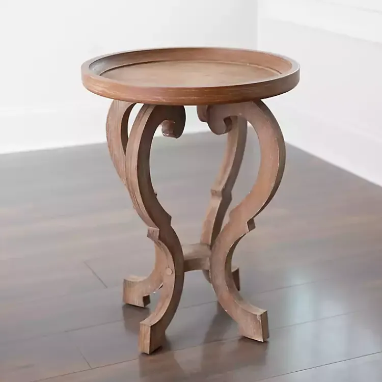 Kirklands Home Natural Wooden Parker Accent Table Brown Best
