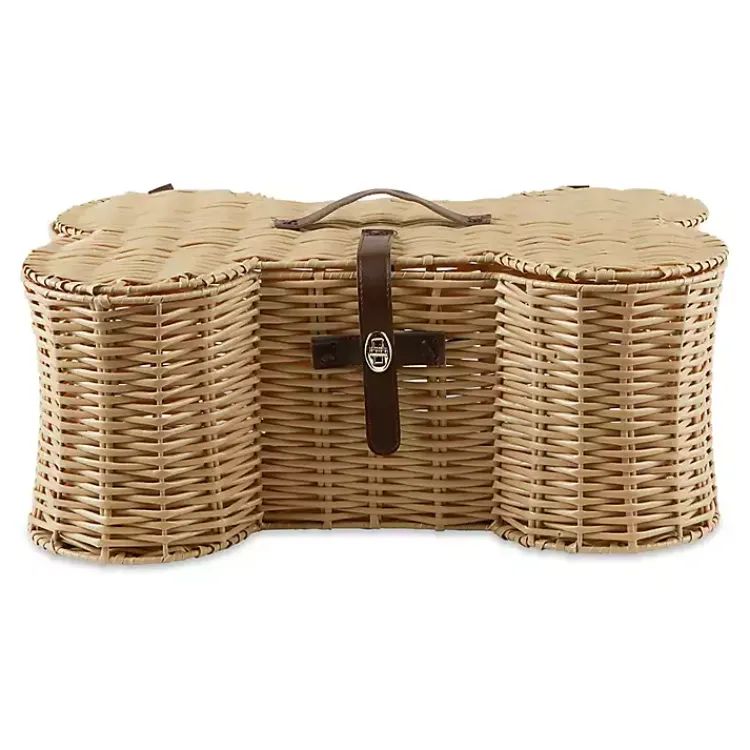 Baskets & Boxes>Kirklands Home Natural Woven Bone Shaped Basket, 24 in. Tan