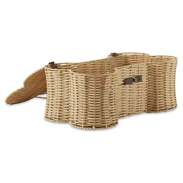 Baskets & Boxes>Kirklands Home Natural Woven Bone Shaped Basket, 24 in. Tan