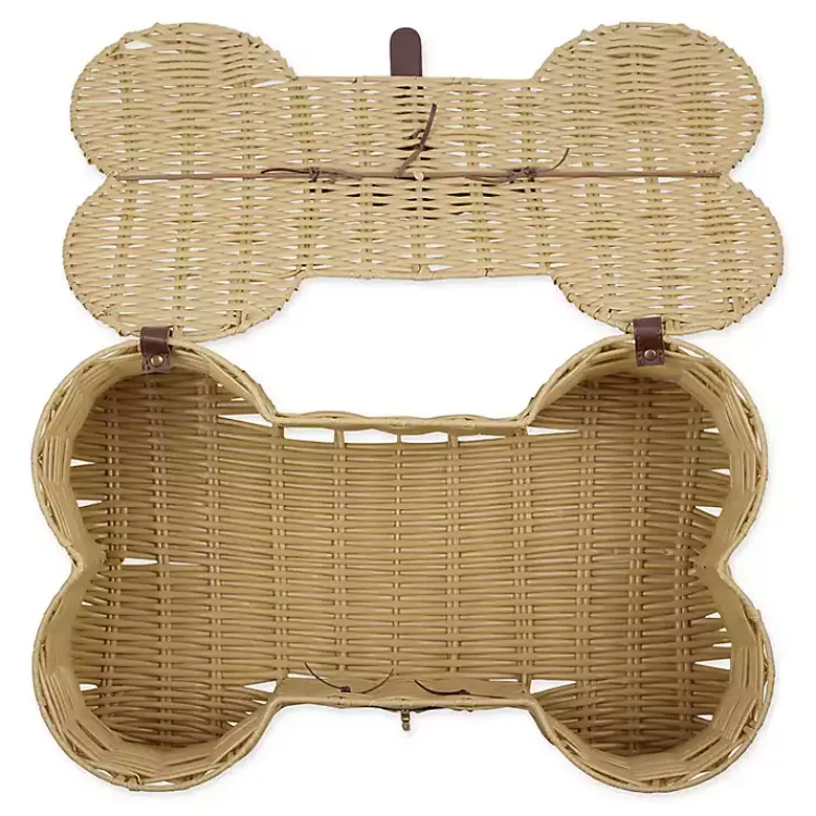 Baskets & Boxes>Kirklands Home Natural Woven Bone Shaped Basket, 24 in. Tan