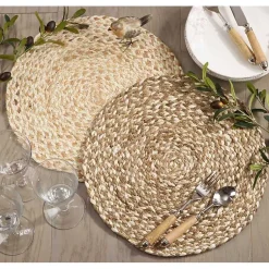 Kirklands Home Natural Woven Jute Placemats, Set of 4 Tan Online