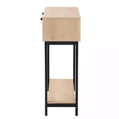 Kirklands Home Natural Woven Rat 2-Drawer Console Table Tan New