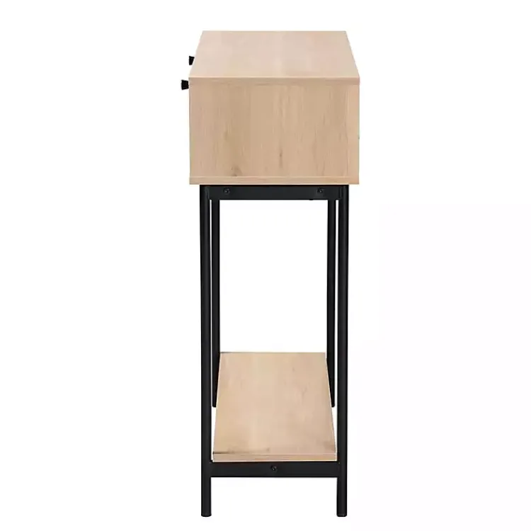 Kirklands Home Natural Woven Rat 2-Drawer Console Table Tan New